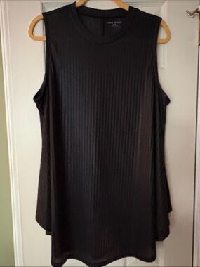 Lane Bryant Ribbed Swing Tank - Black lightweight